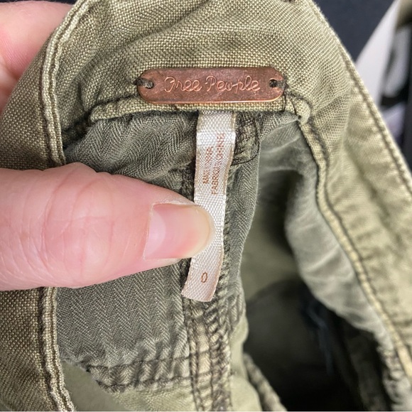 Free People Olive Green Fly Away Parachute Pants Balloon Harem Women’s 0 - Picture 6 of 10